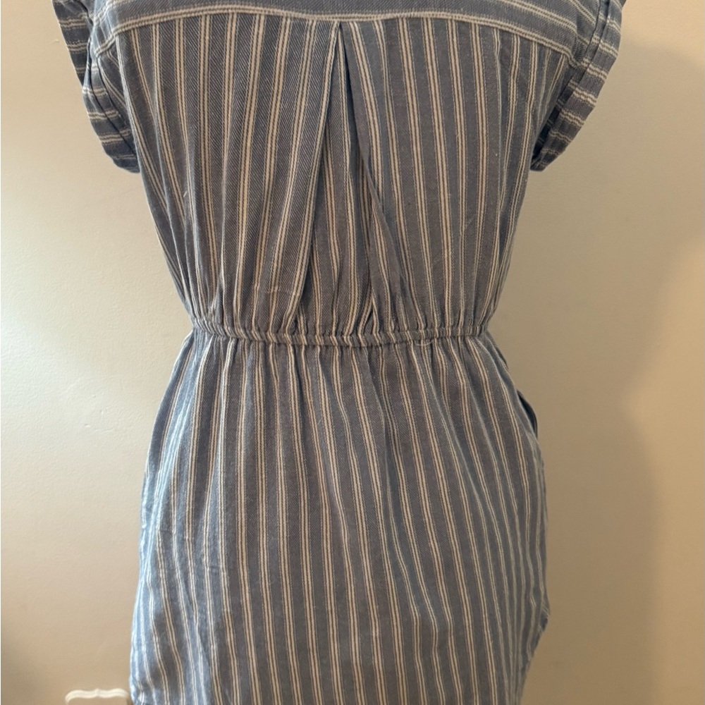 Japna Blue and White Striped Dress - Picture 5 of 8